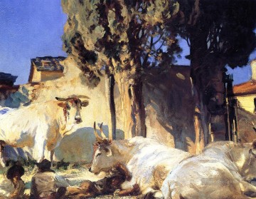 Oxen Resting2 John Singer Sargent Oil Paintings